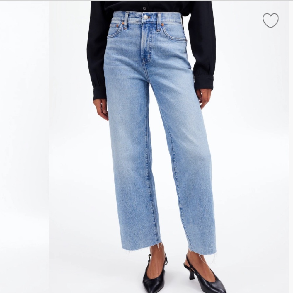 Madewell The Perfect Vintage Wide Leg Crop Jean Size 26 Altoona Wash